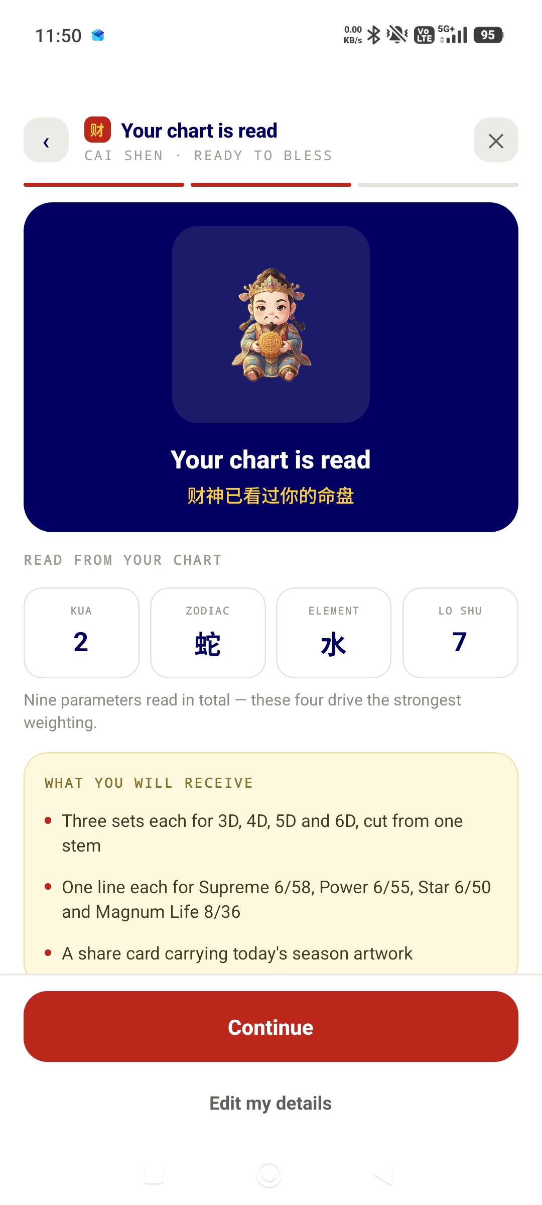 Cai Shen reads your birth chart